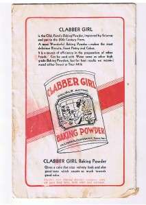 Clabber Girl Baking Powder 1931 recipes & info booklet  