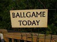 BALLGAME TODAY Baseball Theme T Ball Sign Sports Decor  