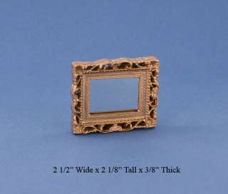 Dollhouse Miniature Fancy Gold Framed Mirror #HD1753  
