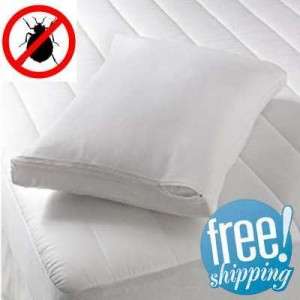   NEW LOT 2 TWO ZIPPER PILLOW CASE PROTECTOR COVER NO BED BUGS/DUST MITE