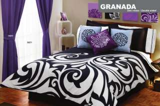   Purple Duvet Comforter Bedding Sheet Sheet Set Twin & Curtains  