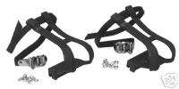 Toe Clips and Straps for Bicycle Pedals ToeClip Set Lrg 745889049596 