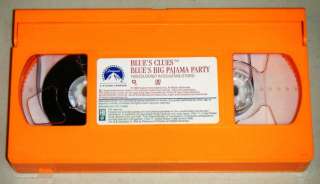 BLUES CLUES BLUES BIG PAJAMA PARTY VHS MOVIE, Paramount 1999 