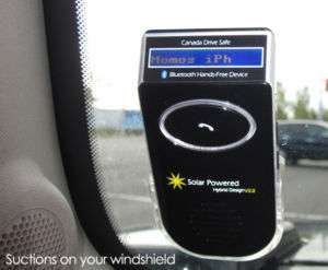 Solar Power Bluetooth Car Kit 4 Motorola Sidekick Slide  