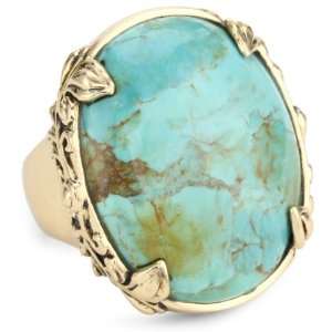    Bronzed by Barse Jubilee Turquoise Oval Ring, Size 8 Jewelry