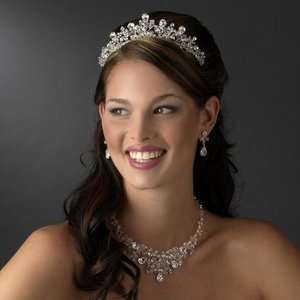   Couture Crystal and Rhinestone Bridal Tiara and Wedding Jewelry Set