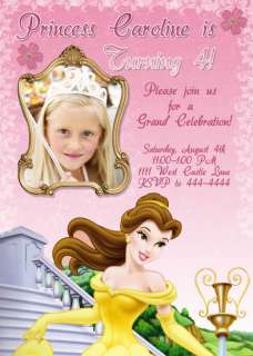 DISNEY PRINCESS BIRTHDAY INVITATIONS PHOTO (U PRINT)  