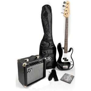  Ursa 1 RN PK BK Black Bass Guitar Pack w/BA 1565 AMP 