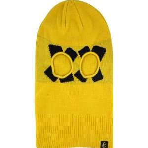    Krooked Cross Eyed Ski Mask Yellow Skate Beanies