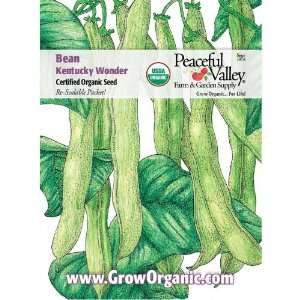  Organic Bean Seed Pack, Kentucky Wonder Patio, Lawn 