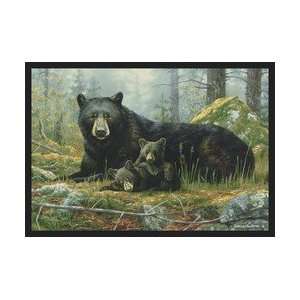  Hautman Brothers Nap Time Black Bear Rug