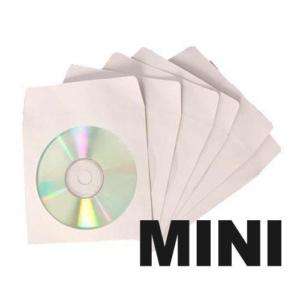 500 White Mini CD DVD Paper Sleeve Envelopes Camcorders  