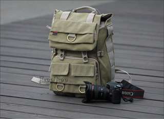 Canvas Camera Laptop Backpack DSLR SLR Canon Nikon Sony  