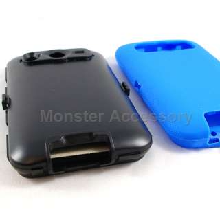 Blue Double Layered Hard Case Cover HTC Inspire 4G  