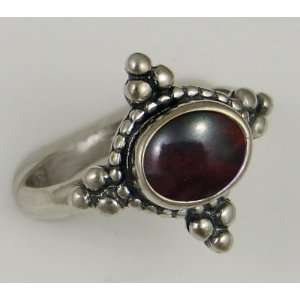   Sterling Silver Ring Featuring a Beautiful Bloodstone Gemstone