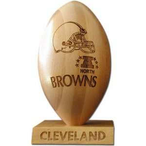  Cleveland Browns Large Laser Engraved Logo Wood Football 