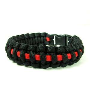  Thin Red Line Paracord Survival Bracelet, 8 inches, by 