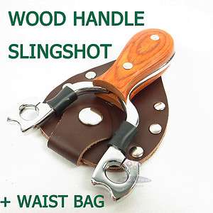   slingshot Pocket Sling Wood Handle Catapult With Pro Slingshot Bag NEW