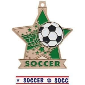  Hasty Awards 2.5 Star Custom Soccer Medal M 715S BRONZE MEDAL 