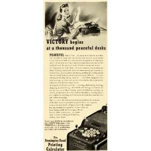  1941 Ad Remington Rand Printing Calculator WWII Wartime 