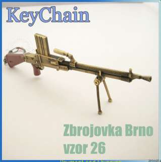 Classic firearms MINIATURE Machine Gun Model ZB 26 KeyChain Ring 