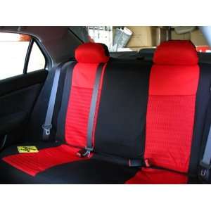   Universal CAR Seat Covers Red/ Black.. Bench Seat Cover: Automotive