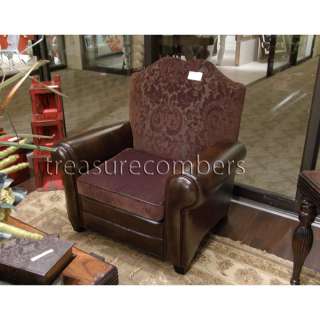 Damask Club Chair Comfy Armchair Old World French  