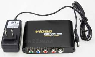 Component RGB 5 RCA to HDMI Converter for HDTV DVD Wii US  