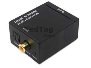   Optical Coax Coaxial Toslink to Analog RCA Audio AUX Converter Adapter
