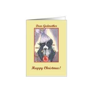  Happy Christmas, dog, puppy, paper cards, godmother, Card 