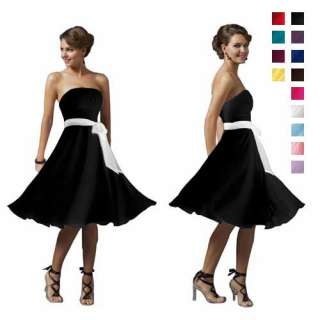 Sexy Strapless formal Bridesmaid Cocktail Party Dress  