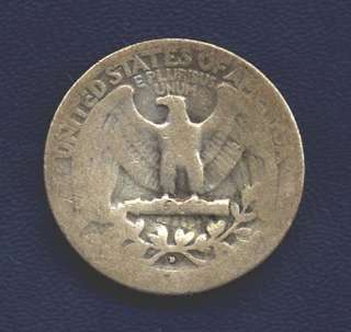 Old 1932 Denver Mint Key Date Washington Silver Quarter Dollar Coin 