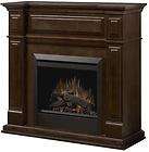 Dimplex Troy burnished walnut electric fireplace w 20 firebox on off 