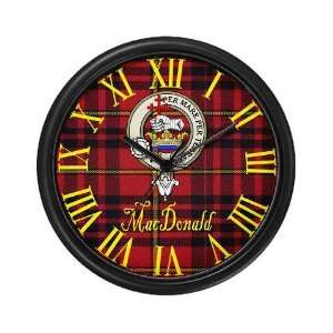  MacDonald Clan Crest / Tartan Family Wall Clock by 