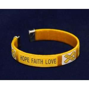   Fabric Bangle Bracelet Hope, Faith, Love (Child Size 25 Bracelets