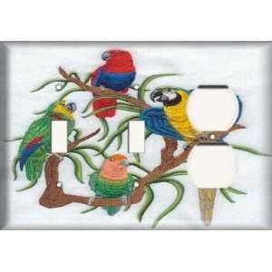   Switch/ One Duplex Receptacle Plate   Bird Tapestry