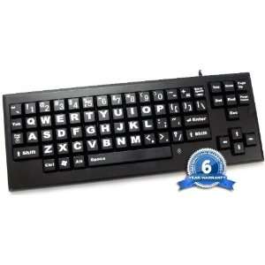   Large Key Keyboard (Black) Computer Keyboard with Big Keys and Large