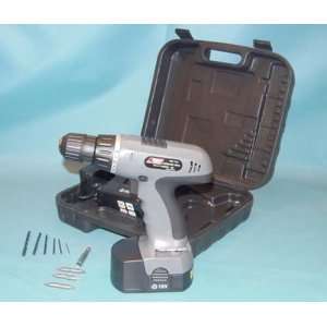  18 Volt Cordless Drill with 2 Batteries and Drill Bits 18v 