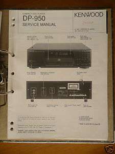 Service Manual Kenwood DP 950 CD Pla,ORIGINAL  