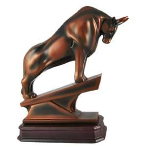   Stock Market Bull Statue Bronzed Finish Scratch & Dent