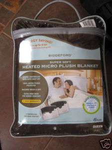 BIDDEFORD Heated MICRO PLUSH Electric Blanket DUAL Q N  