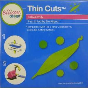  Ellison/Sizzix Thin Cuts Die Peas & Pod: Arts, Crafts 