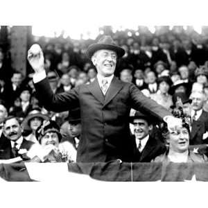 President Woodrow Wilson Throwing Out the First Ball, Opening Day 