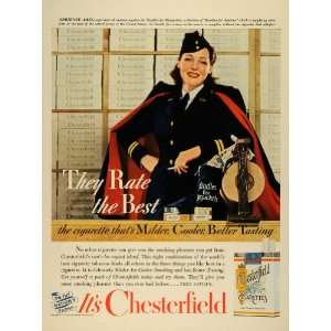  1942 Ad Adrienne Ames Chesterfield Cigarettes Bundles 