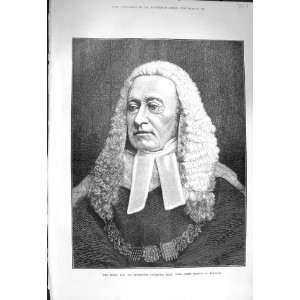  1875 Portrait Alexander Cockburn Chief Justice England 