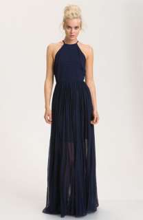 French Connection Sheer Overlay Halter Maxi Dress  