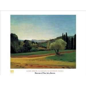Landscape in Southern France by Andre Derain. Size 31.5 inches width 