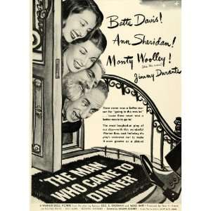   Ad Man Who Came To Dinner Bette Davis Ann Sheridan   Original Print Ad