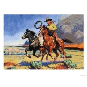   the West Giclee Poster Print by Arthur Mitchell, 16x12