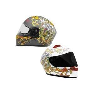   KBC VR 2R Ed Hardy Design by KBC Helmets Small Pearl White: Automotive